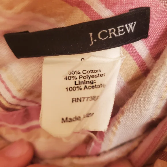 J.CREW Striped Seersucker Dress SIZE 0 - Picture 3 of 8